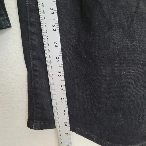 Wild Fable Womens Straight Baggy Jeans 8 Black Denim Distressed High-Rise NEW - Picture 4 of 9